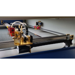 DF1610/80W Double Head Laser cutting and engraving machine with fixed table.